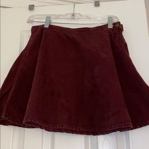American Apparel Maroon Corduroy Skirt